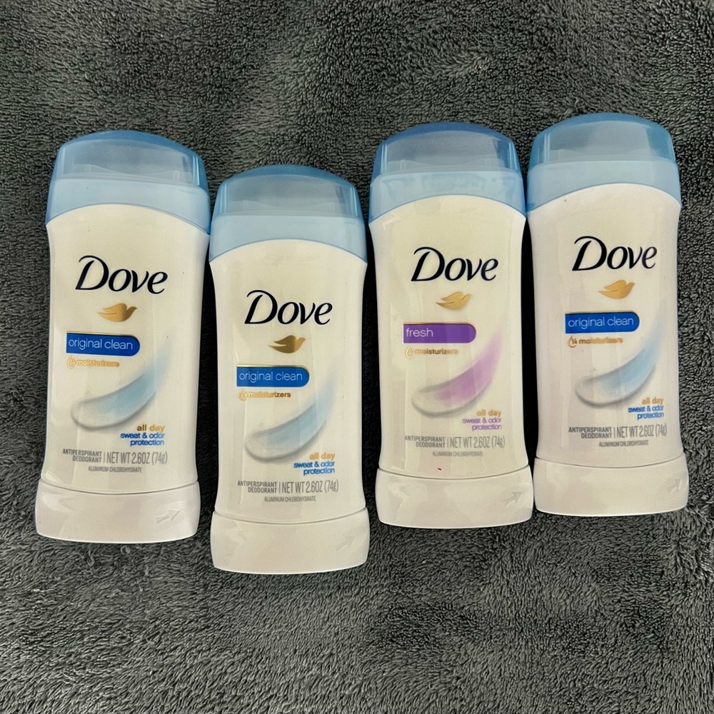 4 Dove Invisible Solid Deodorant ORIGINAL CLEAN